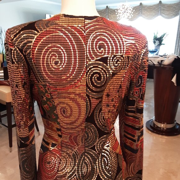 Janine Italy 80-90s Vintage Retro Metallic Top - Picture 4 of 5